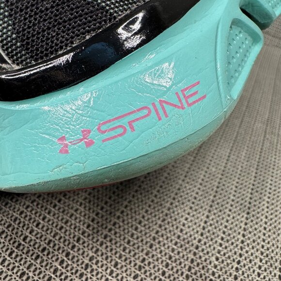 Under Armour Spine Venom Womens Size 8.5 Running Shoes Black/Pink/Turquoise - Picture 5 of 8